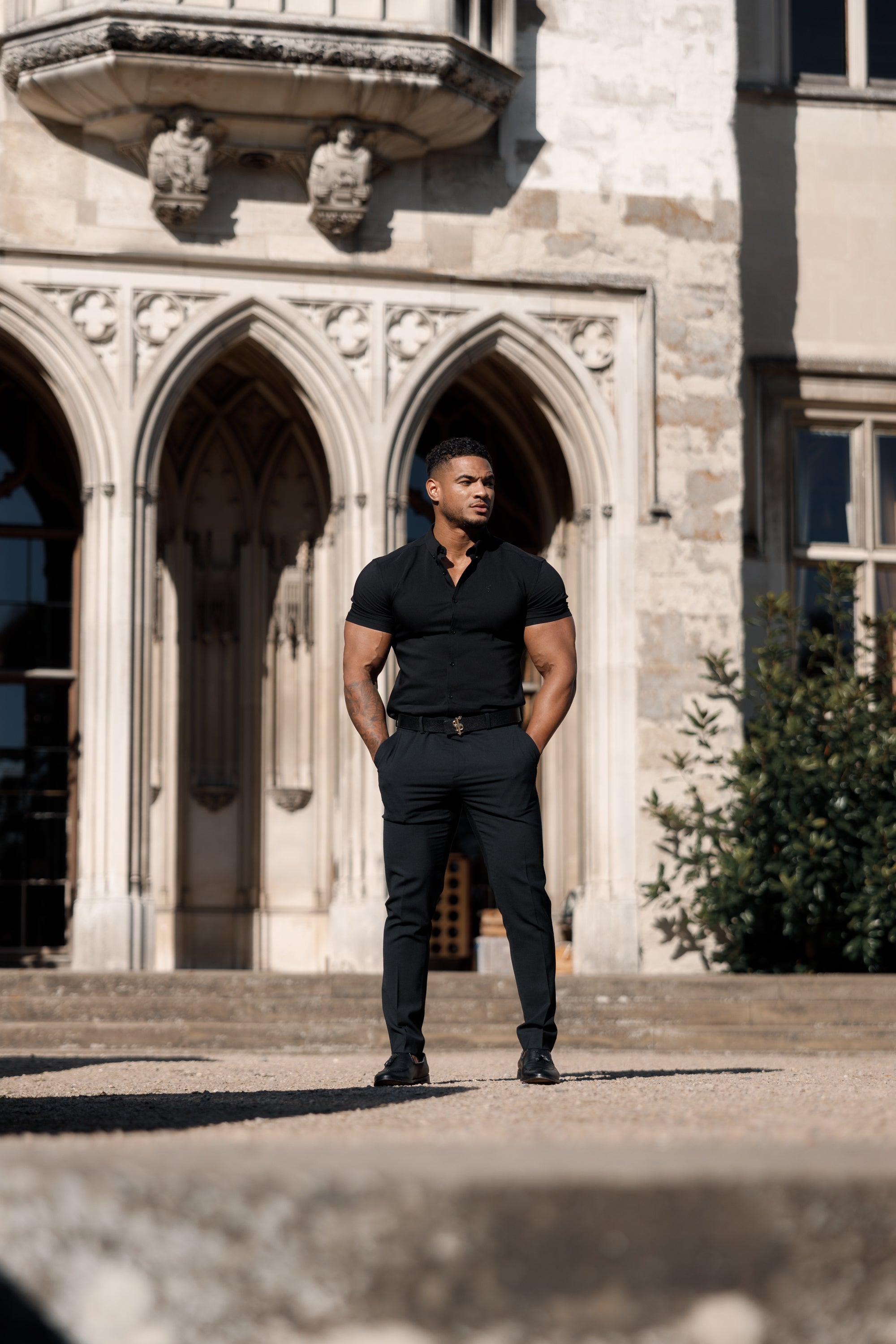 Super Slim Scuba Black Kurzarm Stretch - FS830